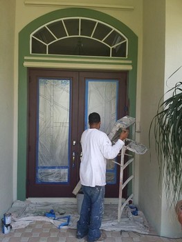  Re-Staining Front Steps in  Palm Beach FL