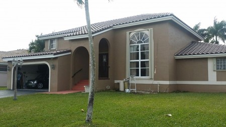 Repainting of family home in Davie Florida