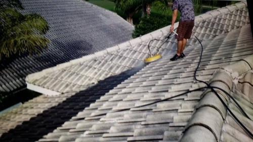 Cleaning of roof in Wellington Florida