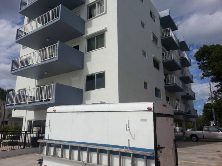 Exterior Painting of a mid rise apartment complex in Miami Beach, FL
