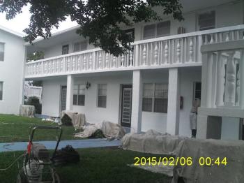 Exterior Painting of a mid rise apt complex in Lighthouse Point, FL